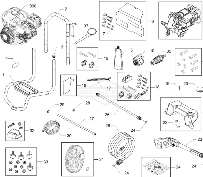 Husqvarna 3200 psi model 020832-00 power washer replacement parts & manual